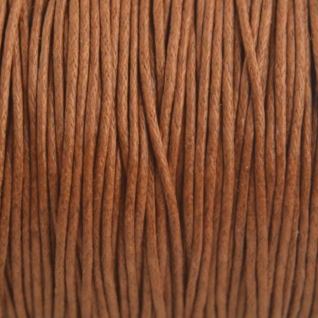 Waxkoord Cognac bruin 1mm - 10 meter-Kraaltjes van Renate