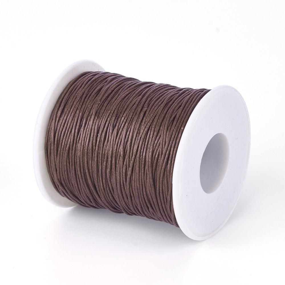 Waxkoord Donkerbruin 1mm - per 5m-koord-Kraaltjes van Renate