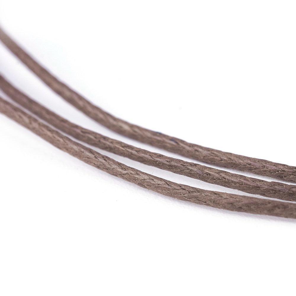 Waxkoord Donkerbruin 1mm - per 5m-koord-Kraaltjes van Renate