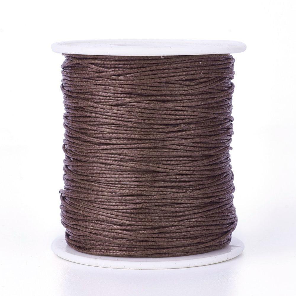 Waxkoord Donkerbruin 1mm - per 5m-koord-Kraaltjes van Renate