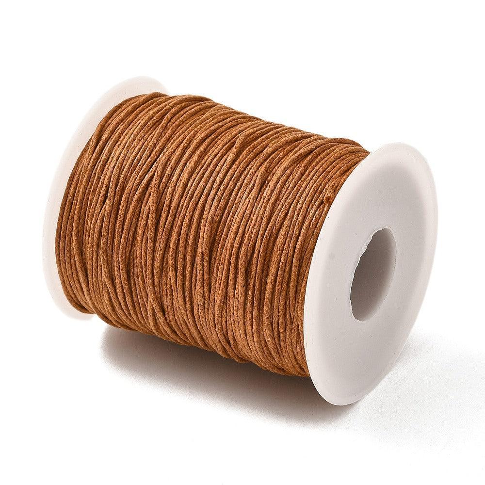 Waxkoord Karamel 1mm - per 5m-koord-Kraaltjes van Renate