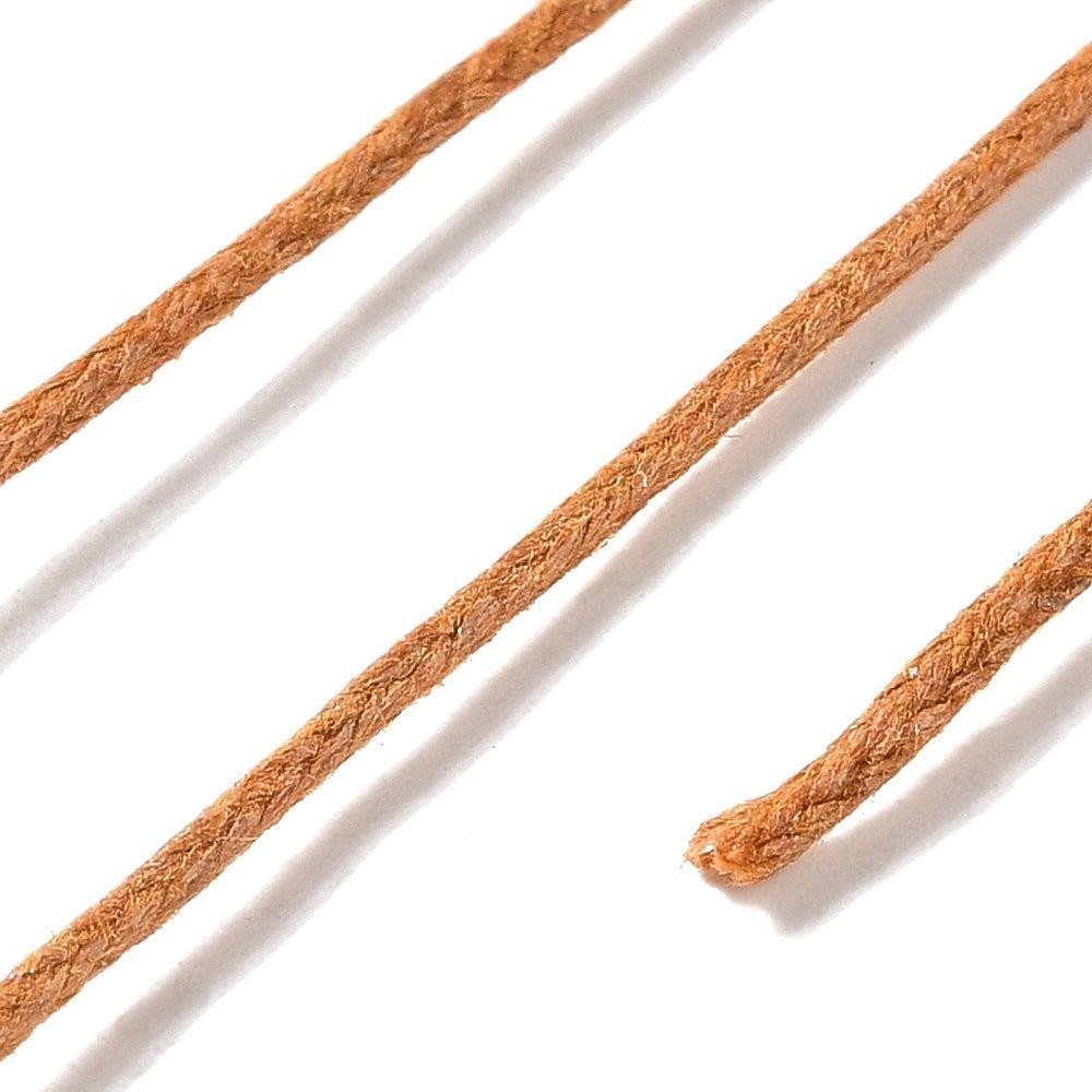 Waxkoord Karamel 1mm - per 5m-koord-Kraaltjes van Renate