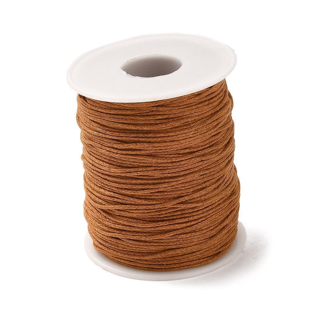 Waxkoord Karamel 1mm - per 5m-koord-Kraaltjes van Renate