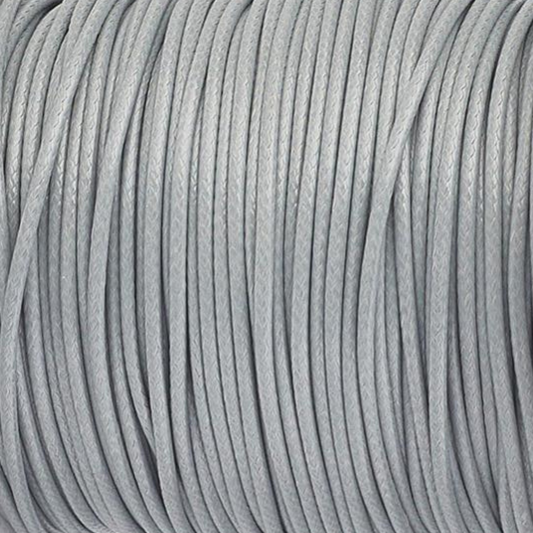 Waxkoord Licht Grijs 3mm - 1 meter-koord-Kraaltjes van Renate