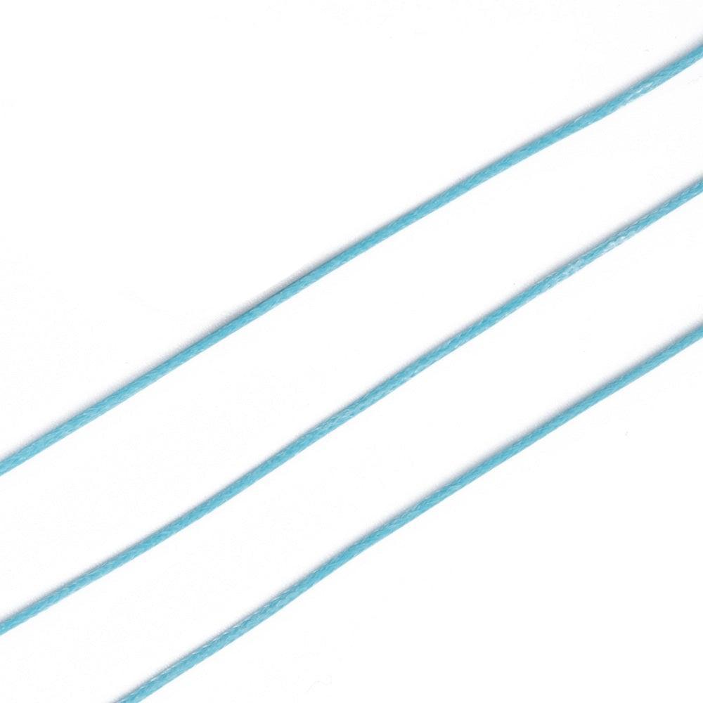 Waxkoord 1.0mm Lichtblauw - per 5 meter-Koord-Kraaltjes van Renate