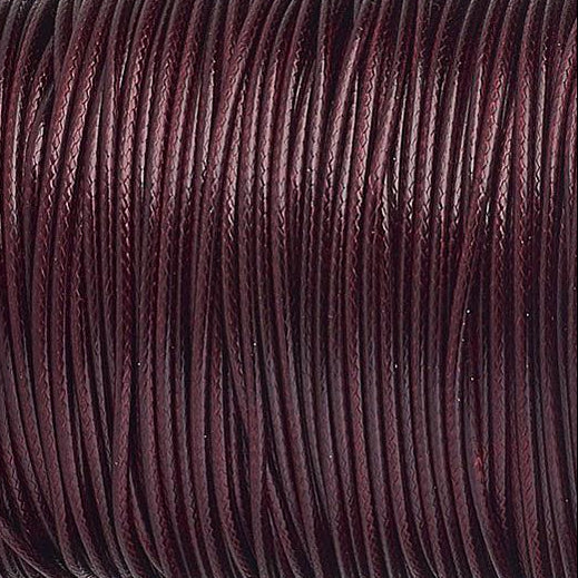 Waxkoord Polyester Donkerrood 1mm - per 5m-koord-Kraaltjes van Renate