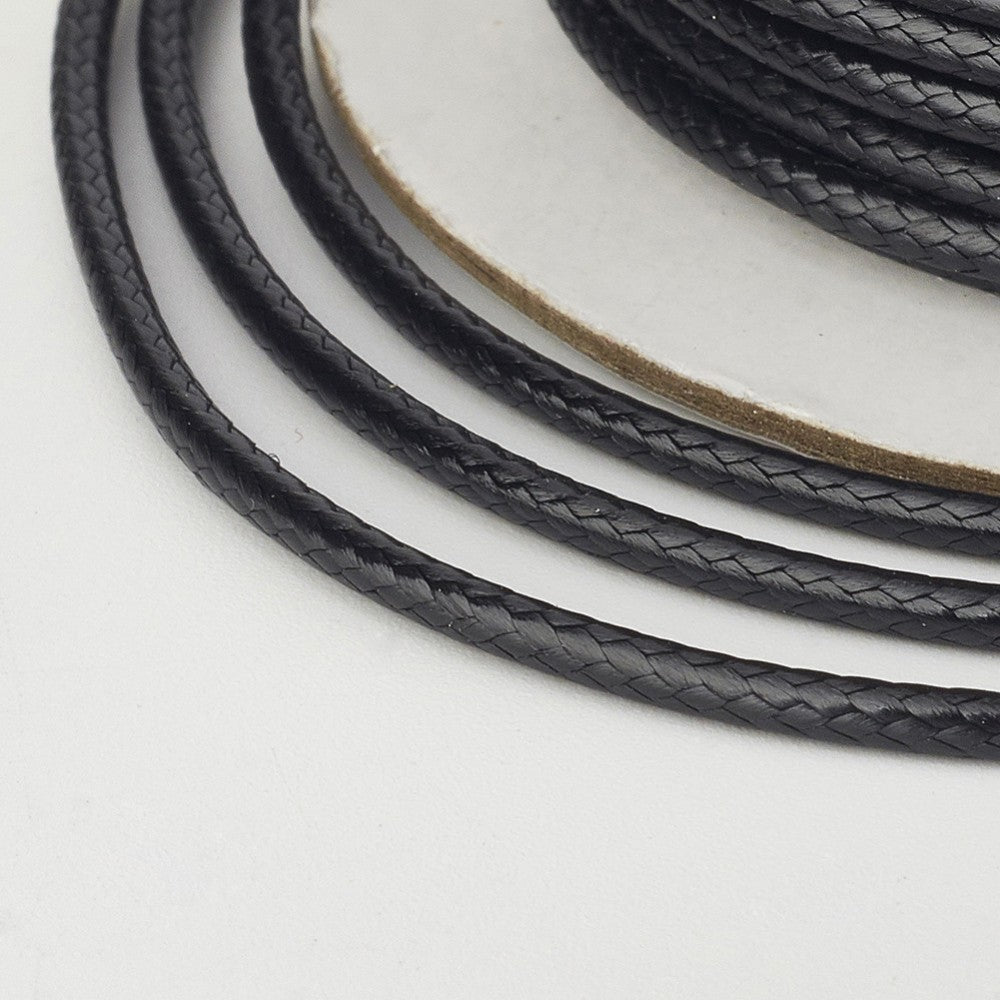 Waxkoord Zwart 0.5mm - per 5 meter-koord-Kraaltjes van Renate