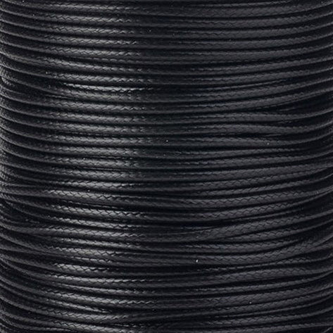 Waxkoord Zwart 0.5mm - per 5 meter-koord-Kraaltjes van Renate