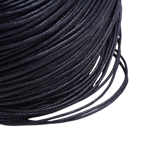 Waxkoord Zwart 1mm - 10 meter-Koord-Kraaltjes van Renate
