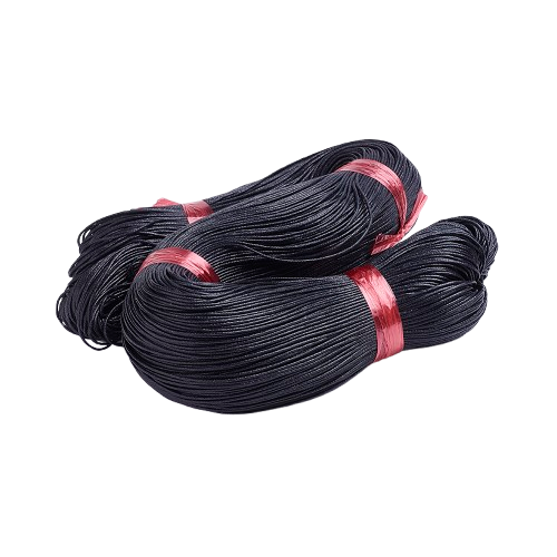 Waxkoord Zwart 1mm - 10 meter-Koord-Kraaltjes van Renate