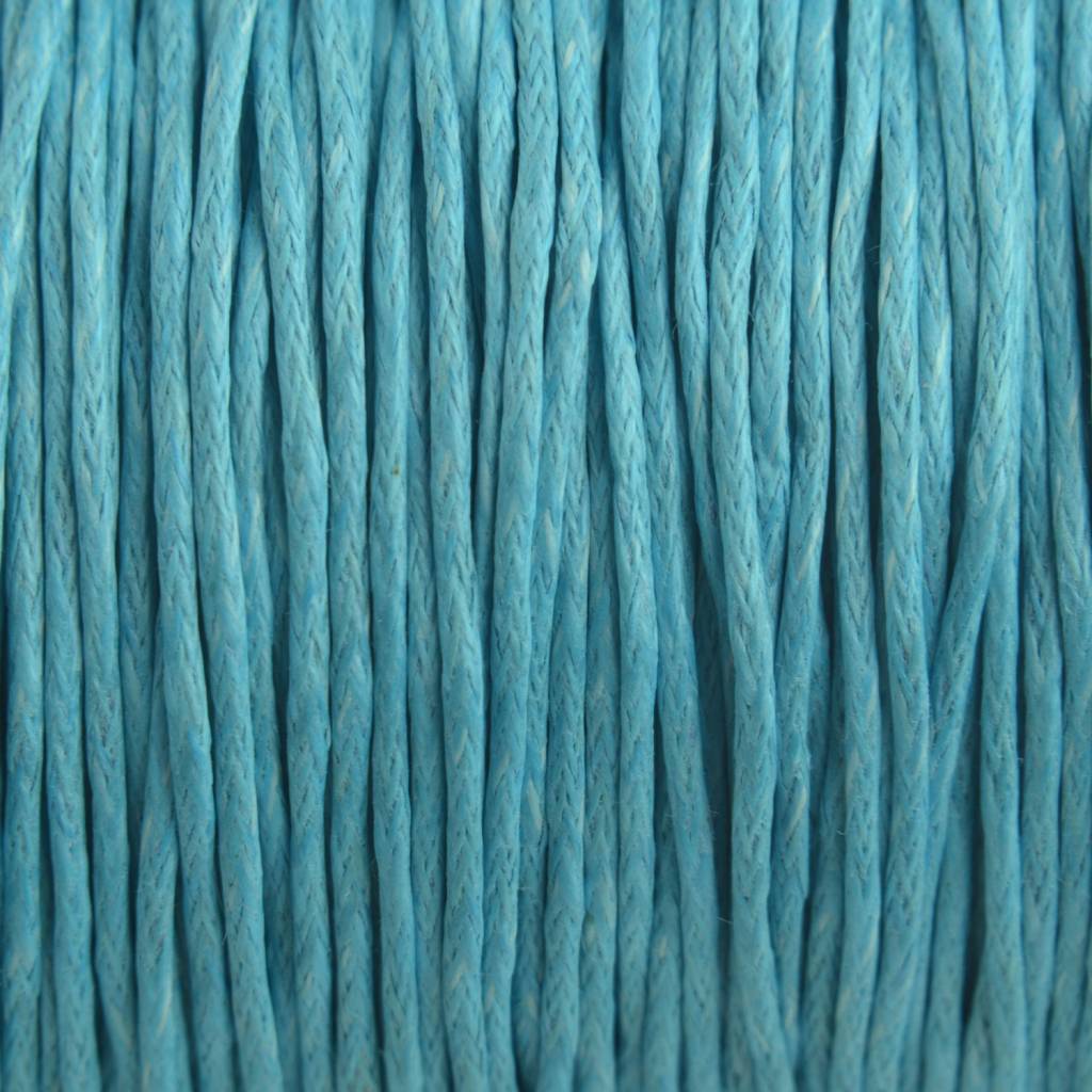 Waxkoord aqua blauw 1mm - 10 meter-Kraaltjes van Renate