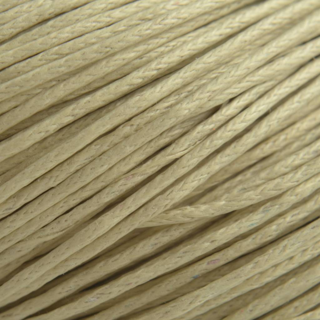Waxkoord beige wit 1mm - 10 meter-Kraaltjes van Renate