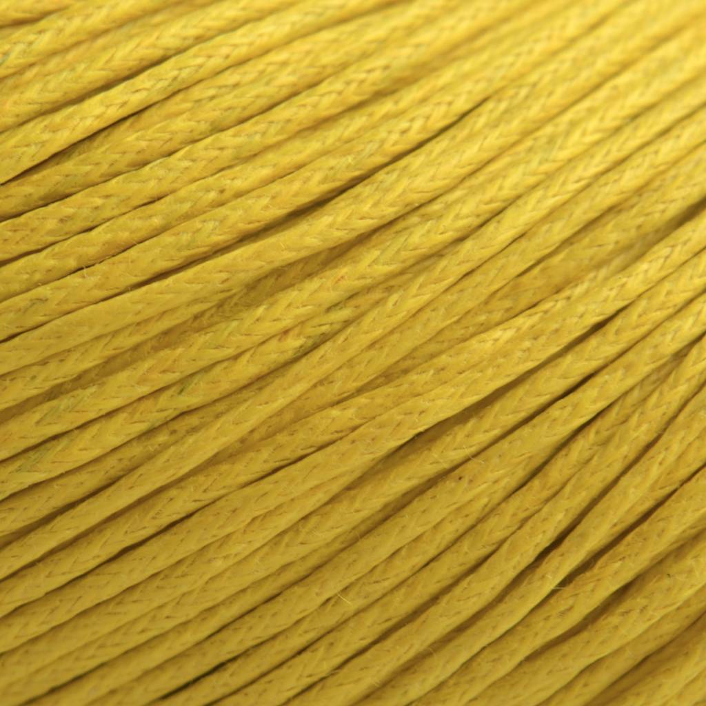 Waxkoord geel 1mm - 10 meter-Kraaltjes van Renate