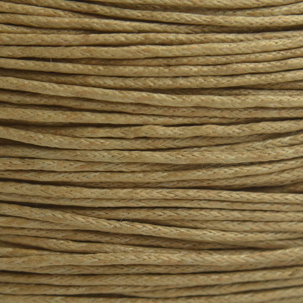Waxkoord licht beige bruin 1mm - 10 meter-Kraaltjes van Renate