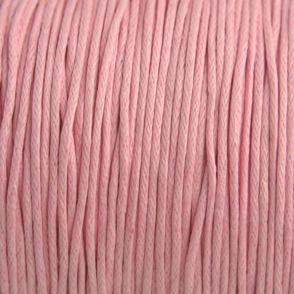 Waxkoord licht roze 1mm - 10 meter-Kraaltjes van Renate