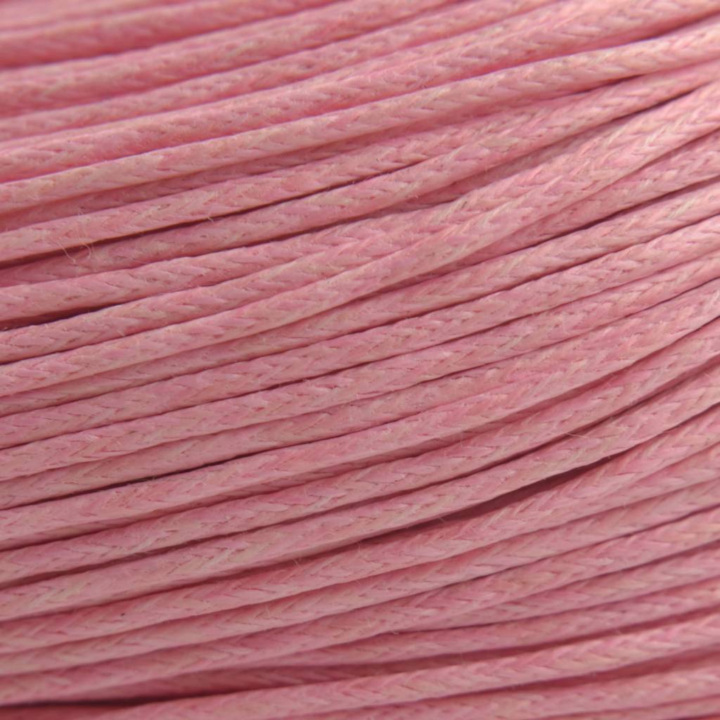 Waxkoord licht roze 1mm - 10 meter-Kraaltjes van Renate