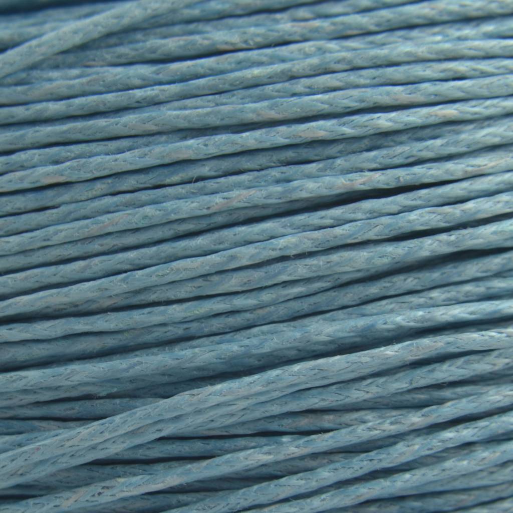 Waxkoord light blue 1mm - 10 meter-Kraaltjes van Renate