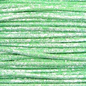 Waxkoord metallic Parrot green 1,5mm - 10 meter-Kraaltjes van Renate