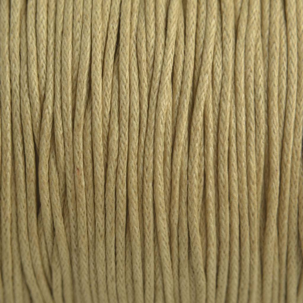 Waxkoord olijf zand kleurig 1mm - 10 meter-Kraaltjes van Renate