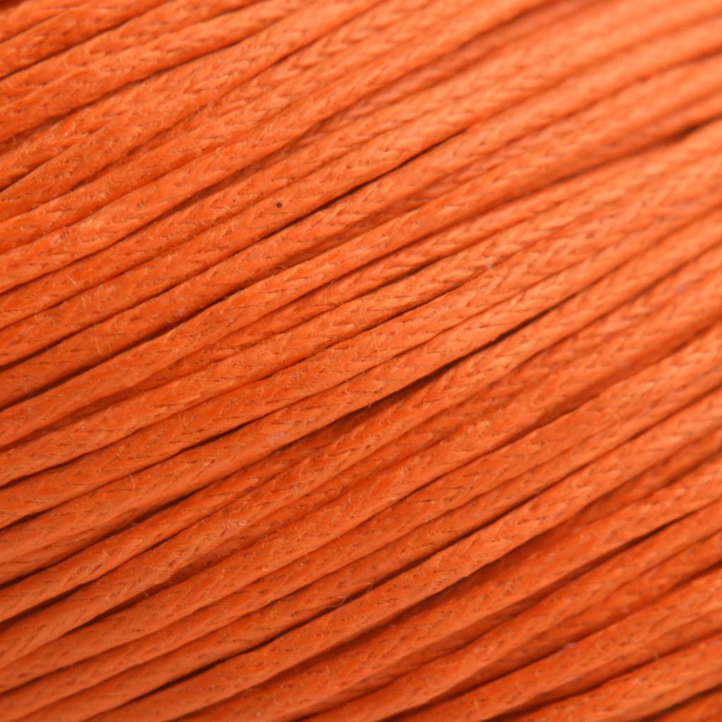Waxkoord oranje 1mm - 10 meter-Kraaltjes van Renate