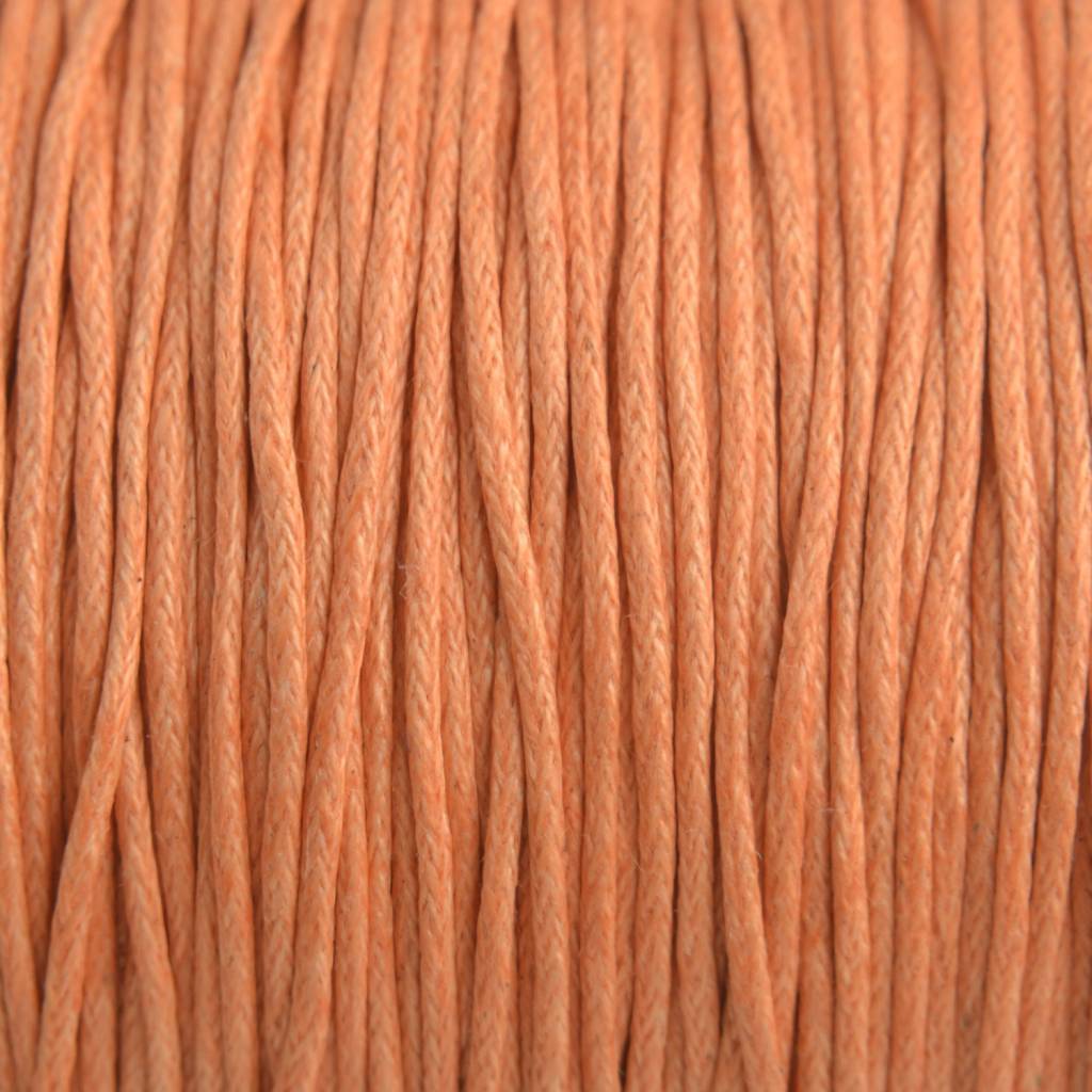 Waxkoord peach 1mm - 10 meter-Kraaltjes van Renate