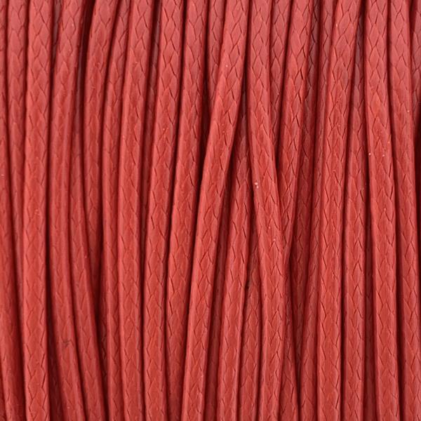 Waxkoord shiny Bright red 1mm - 8 meter-Kraaltjes van Renate