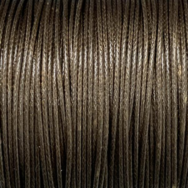 Waxkoord shiny Chocolade 1mm - 8 meter-Kraaltjes van Renate