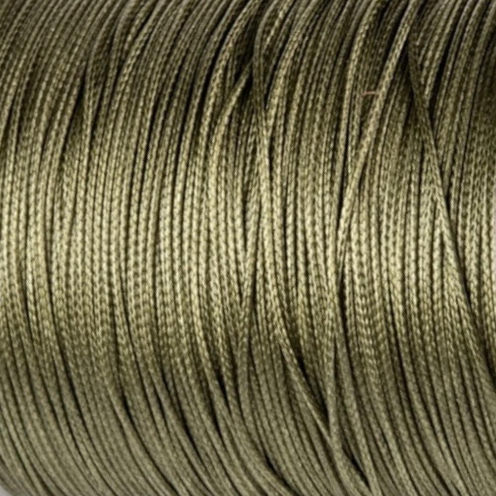 Waxkoord shiny Dark Khaki 0,9mm - 5 meter-koord-Kraaltjes van Renate