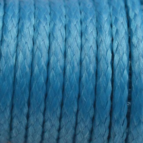 Waxkoord shiny Dark aqua blue 1mm - 8 meter-Kraaltjes van Renate
