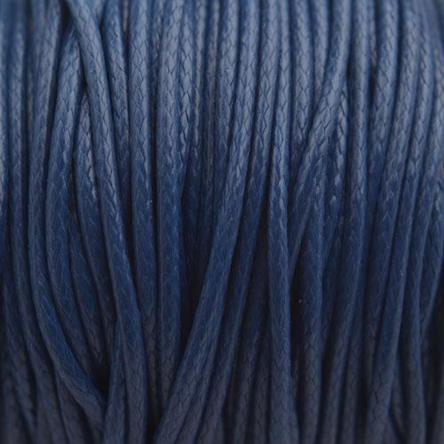 Waxkoord shiny Dark blue 1mm - 8 meter-Kraaltjes van Renate