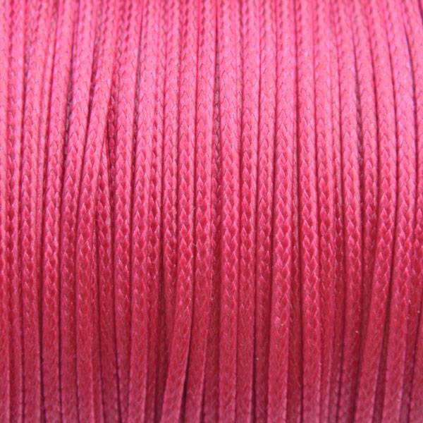 Waxkoord shiny Dark pink 1mm - 8 meter-Kraaltjes van Renate