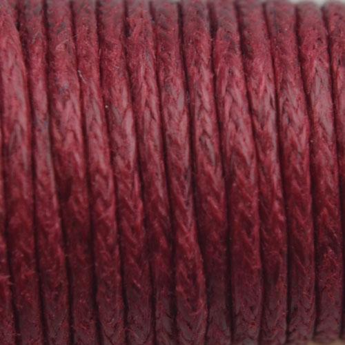 Waxkoord Dark red 1mm - 10 meter-Kraaltjes van Renate