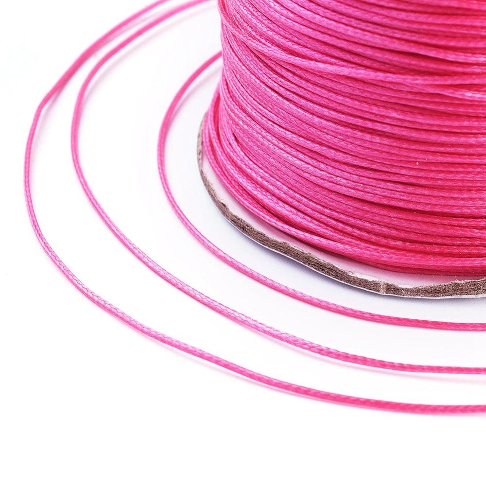 Waxkoord shiny Fuchsia 0,9mm - 5 meter-koord-Kraaltjes van Renate