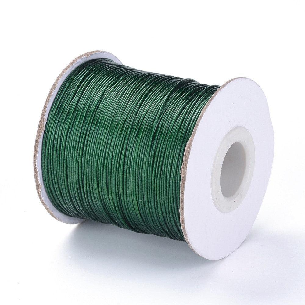 Waxkoord shiny Green 0,9mm - 5 meter-koord-Kraaltjes van Renate