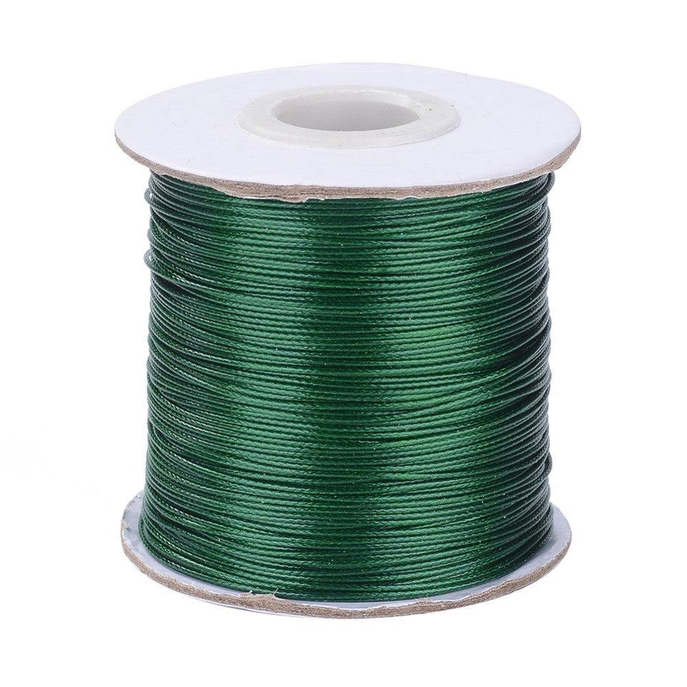 Waxkoord shiny Green 0,9mm - 5 meter-koord-Kraaltjes van Renate