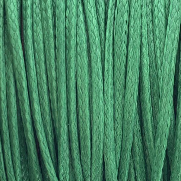 Waxkoord shiny Leaf green 1mm - 8 meter-Kraaltjes van Renate