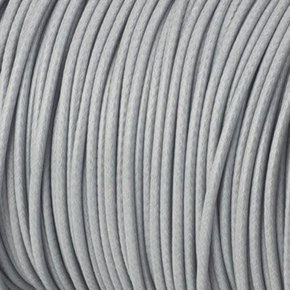 Waxkoord shiny Light Gray 0,9mm - 5 meter-koord-Kraaltjes van Renate