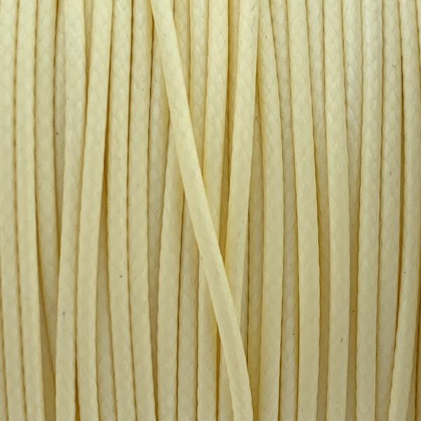 Waxkoord shiny Light yellow 1mm - 8 meter-Kraaltjes van Renate