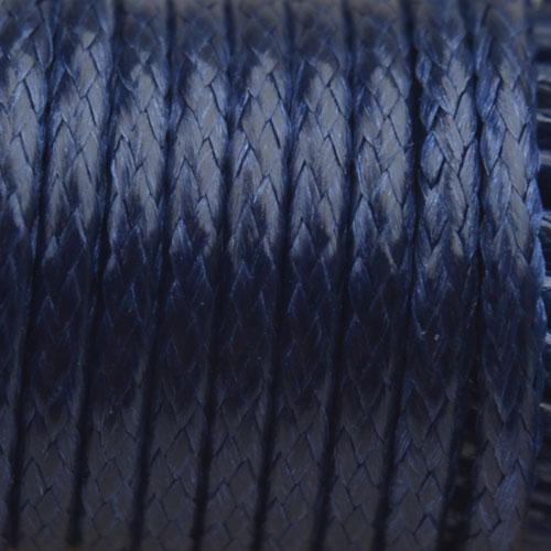 Waxkoord shiny Navy blue 1mm - 8 meter-Kraaltjes van Renate