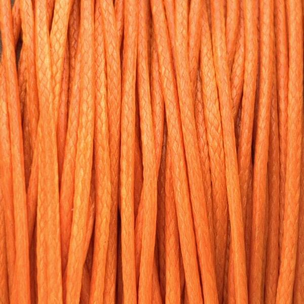 Waxkoord shiny Neon Orange 1mm - 8 meter-Kraaltjes van Renate