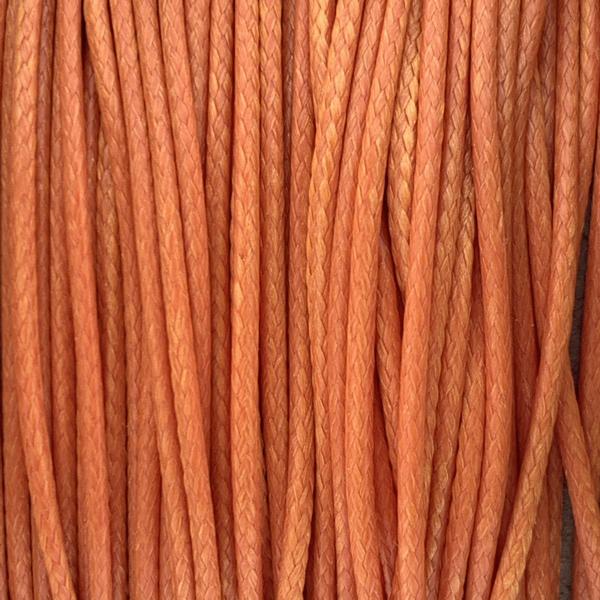 Waxkoord shiny Orange 1mm - 8 meter-Kraaltjes van Renate