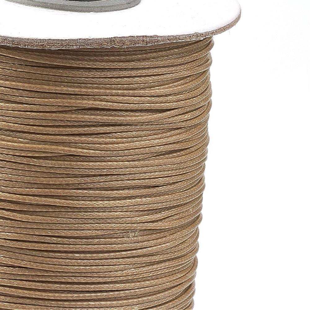 Waxkoord shiny Tan 1mm - 5 meter-koord-Kraaltjes van Renate