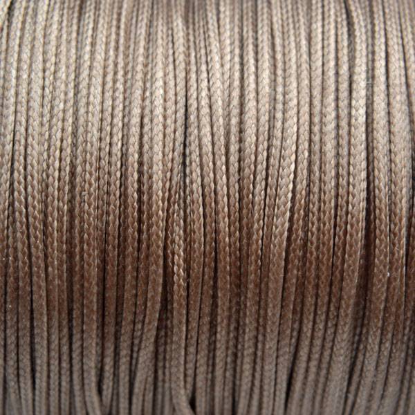 Waxkoord shiny beige taupe 1mm - 8 meter-Kraaltjes van Renate