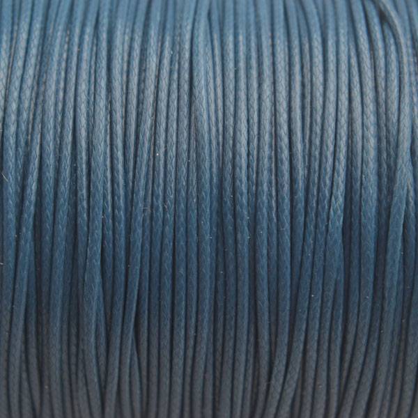 Waxkoord shiny blue 1mm - 6 meter-koord-Kraaltjes van Renate