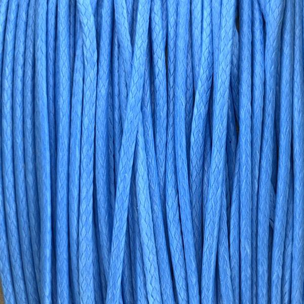 Waxkoord shiny bright blue 1mm - 8 meter-Kraaltjes van Renate