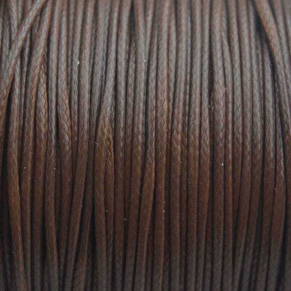 Waxkoord shiny bruin 1mm - 8 meter-Kraaltjes van Renate