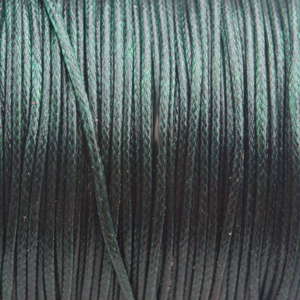 Waxkoord shiny donker groen 1mm - 8 meter-Kraaltjes van Renate