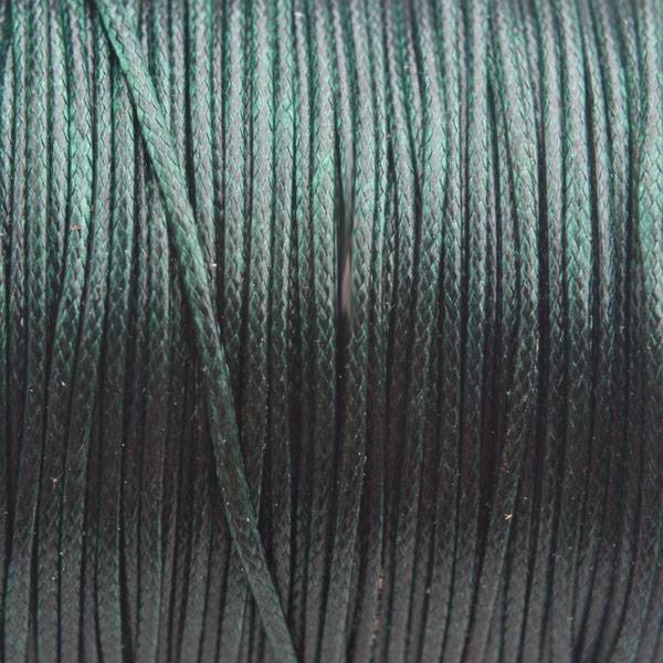 Waxkoord shiny donker groen 1mm - 8 meter-Kraaltjes van Renate