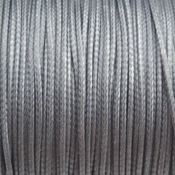 Waxkoord shiny grey 1mm - 8 meter-Kraaltjes van Renate