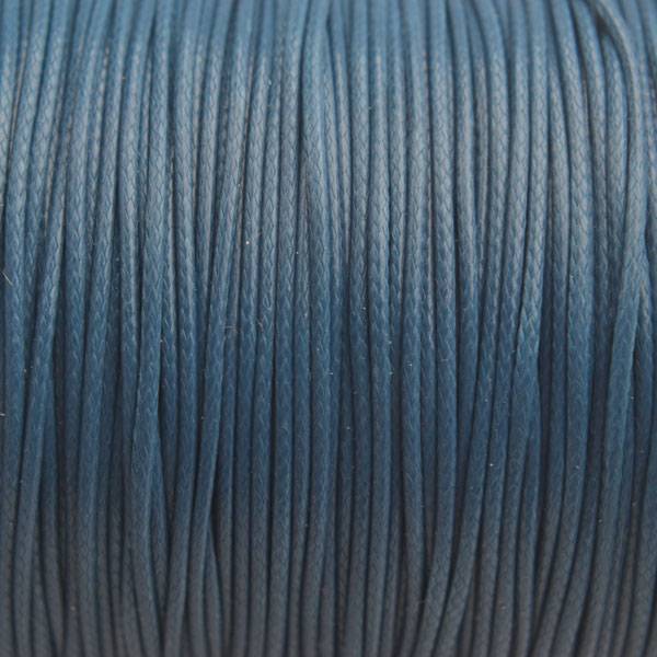Waxkoord shiny grijs blauw 1mm - 8 meter-Kraaltjes van Renate